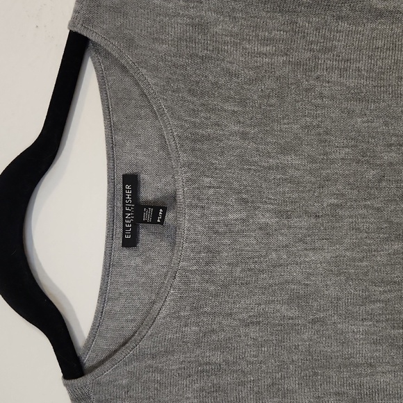 🖤 Eileen Fisher Lana Merino Lyocell TENCEL® Sweater – Gray, Size SP 🖤 - Picture 3 of 9